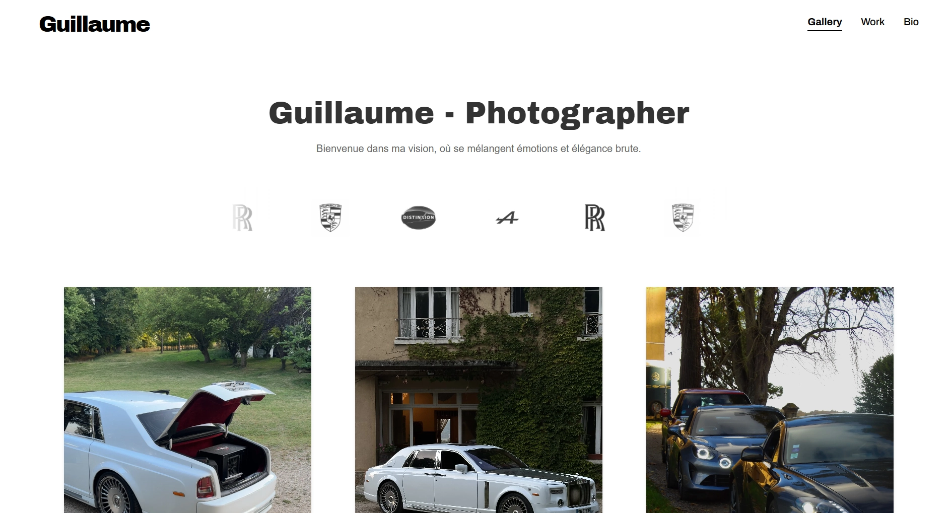 Création site portfolio pour un photographe local